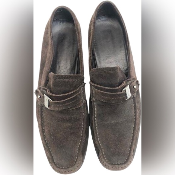 Salvatore Ferragamo Men\'s Brown Suede Slip On Penny Loafers Size 11 with COA main image 10